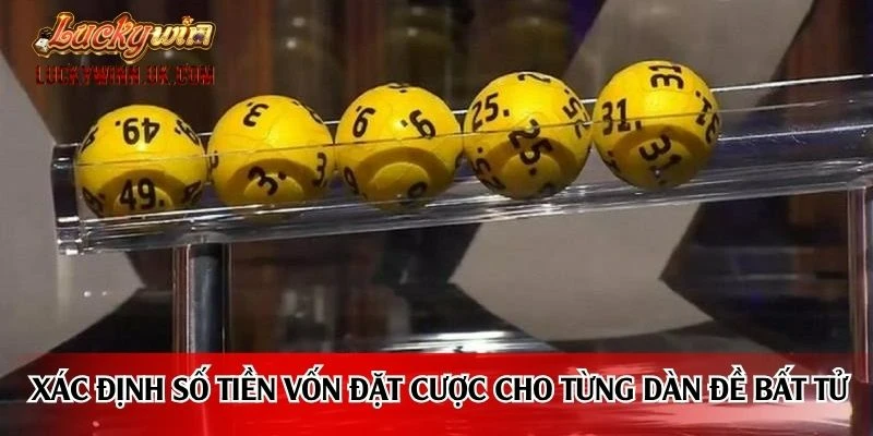 Xác định số tiền vốn đặt cược cho từng dàn đề bất tử